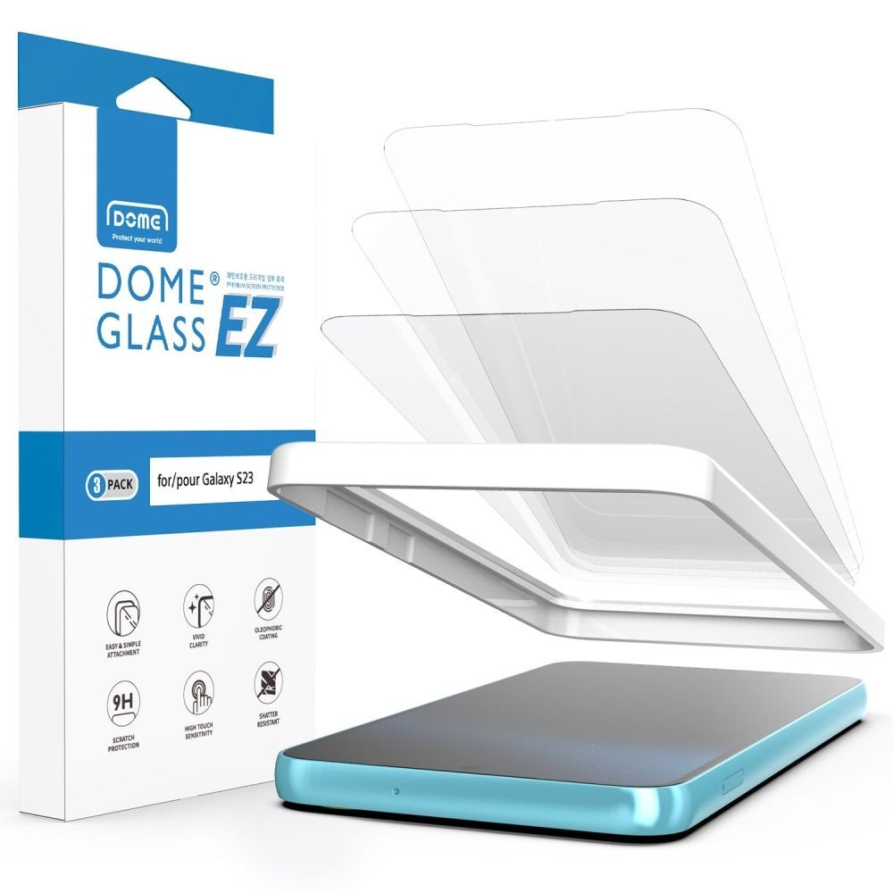 Стъклен Протектор Whitestone EZ Glass, 3-Pack за Samsung Galaxy S23, Clear