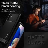 Калъф Spigen Rugged Armor За Samsung Galaxy A14 4G / 5G, Matte Black