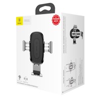 Безжично зарядно/стойка Baseus за телефон за кола с бързо зареждане, Wireless Charger, 10W, Сив