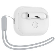 Калъф Spigen Silicone Fit Strap за Apple Airpods Pro 1 / 2, White Grey