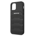 Калъф AMG Leather Debossed Lines AMHCP12SGSEBK за iPhone 12 mini, Black