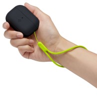 Калъф Spigen Silicone Fit Strap за Apple Airpods Pro 1 / 2, Black Phantom Green