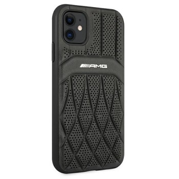 Калъф AMG Leather Curved Lines AMHCP12MOSDBK за iPhone 12/12 Pro, Black