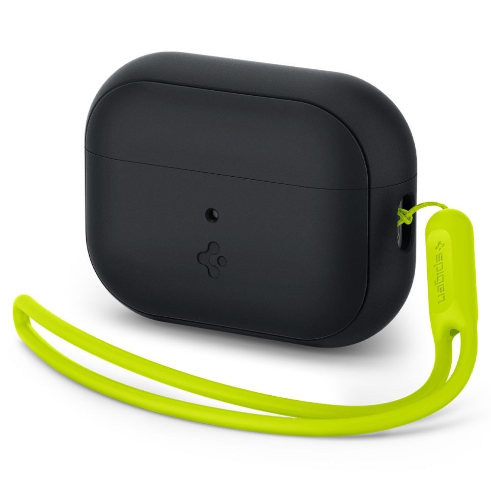 Калъф Spigen Silicone Fit Strap за Apple Airpods Pro 1 / 2, Black Phantom Green