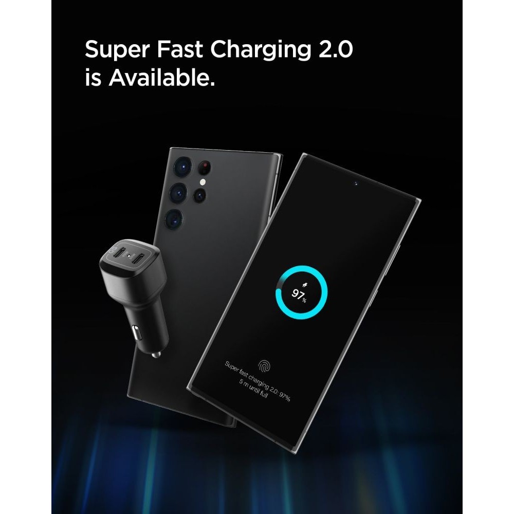 Зарядно за Кола Spigen PC2200, ArcStation 2-Port, PD75W, Black