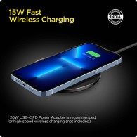 Зарядно Spigen PF2104G ArcField Wireless Charger, 15W, Black