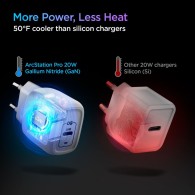 Зарядно Spigen PE2C10CL, MFi Network Charger, PD20W + PD Lightning Кабел, White