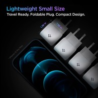 Зарядно Spigen PE2C10CL, MFi Network Charger, PD20W + PD Lightning Кабел, White