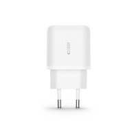 Зарядно Tech-Protect C20W, PD20W / QC3.0 + USB-C Към USB-C кабел, White