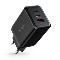 Зарядно Tech-Protect C65W, 3-Port, PD65W / QC3.0, Black