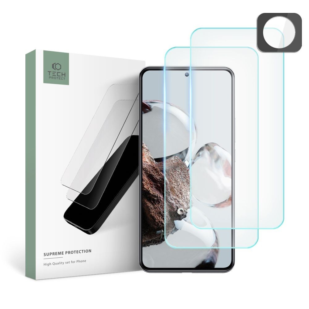 Стъклен Протектор Tech-Protect Supreme Set за Xiaomi 12T Pro, Clear
