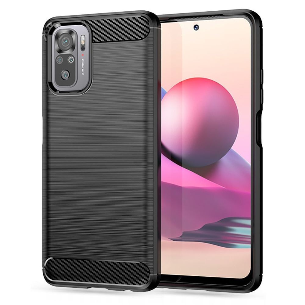 Калъф Tech-Protect TPUcarbon За Xiaomi Poco M5s / Redmi Note 10 / 10s, Black