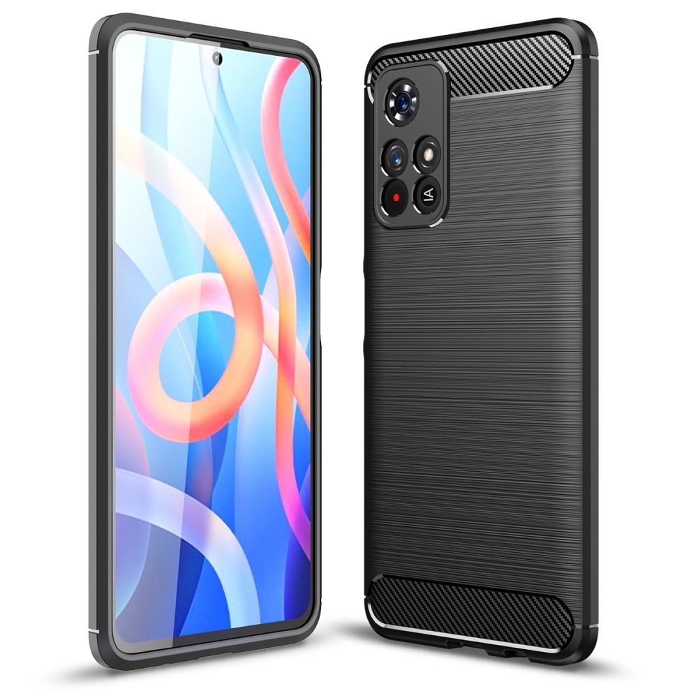 Калъф Tech-Protect TPUcarbon За Xiaomi Redmi Note 11s 5G / Poco M4 Pro 5G, Black