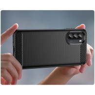 Калъф Tech-Protect TPUcarbon За Motorola Moto G52 / G82 5G, Black
