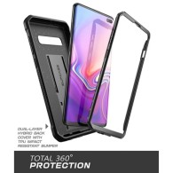Удароустойчив хибриден кейс Supcase Unicorn Beetle Pro за Samsung Galaxy S10e, Черен