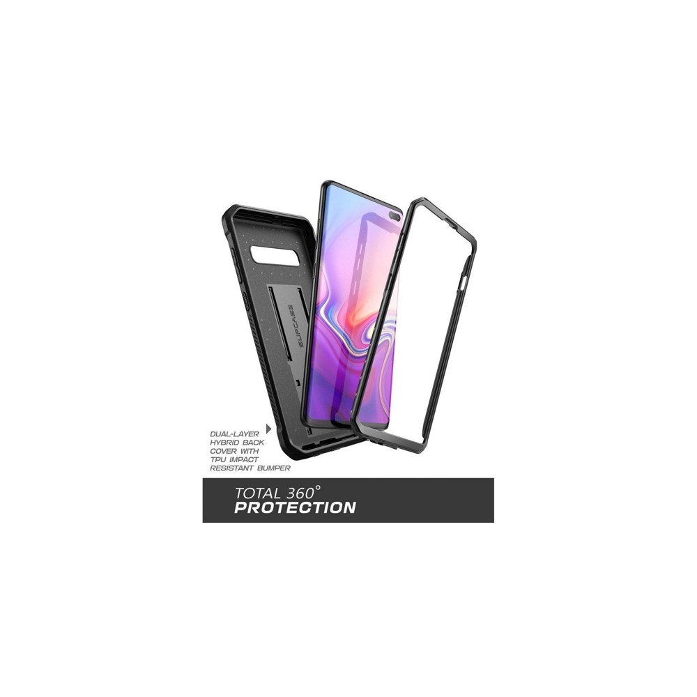 Удароустойчив хибриден кейс Supcase Unicorn Beetle Pro за Samsung Galaxy S10e, Черен