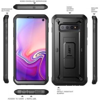 Удароустойчив хибриден кейс Supcase Unicorn Beetle Pro за Samsung Galaxy S10e, Черен