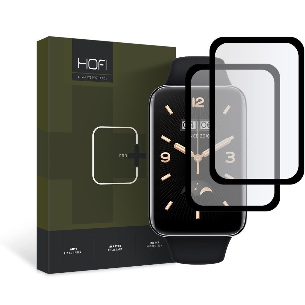 Стъклен протектор Hofi Hybrid Pro+ 2-Pack за Xiaomi Smart Band 7 Pro, Black