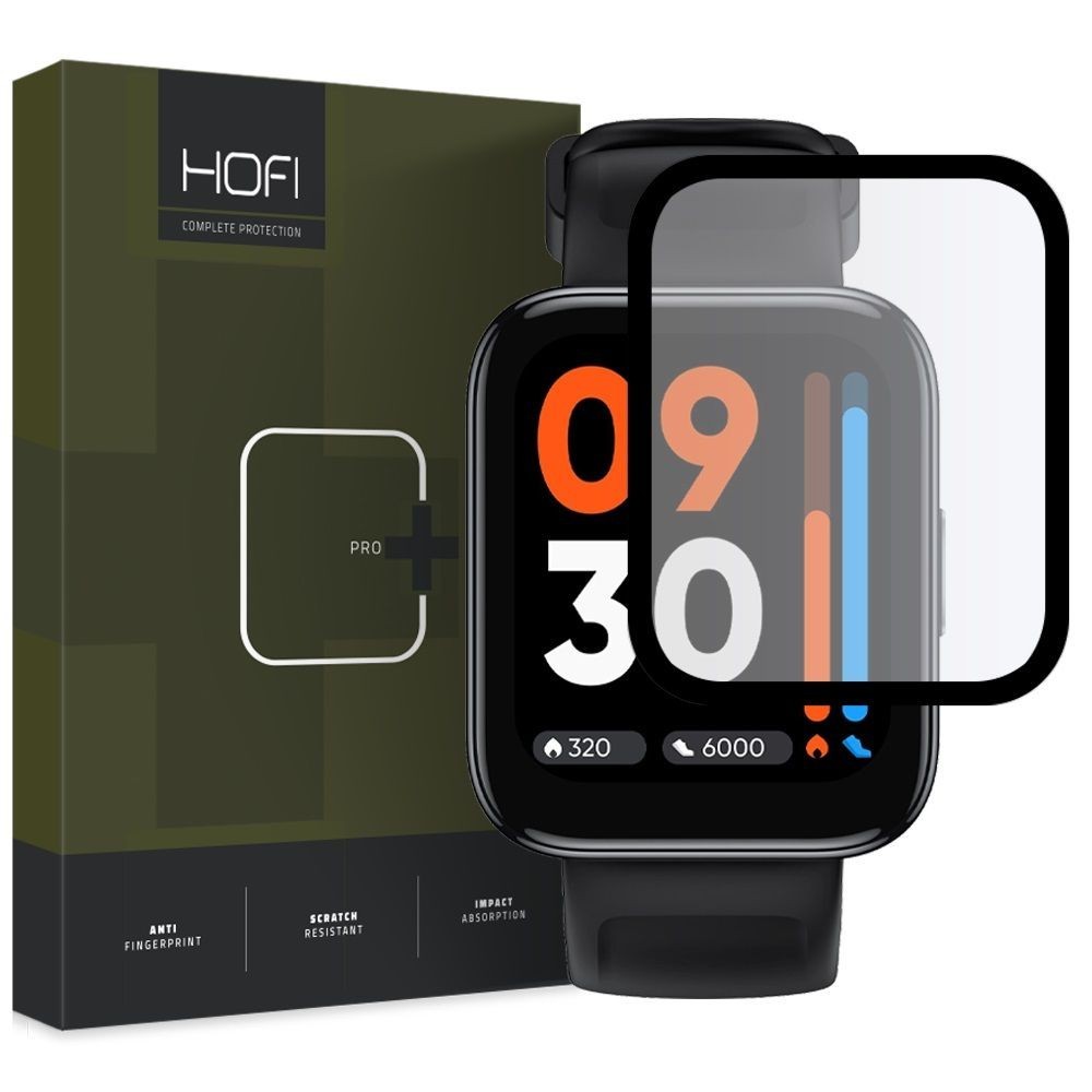 Стъклен протектор Hofi Hybrid Pro+ за Realme Watch 3, Black