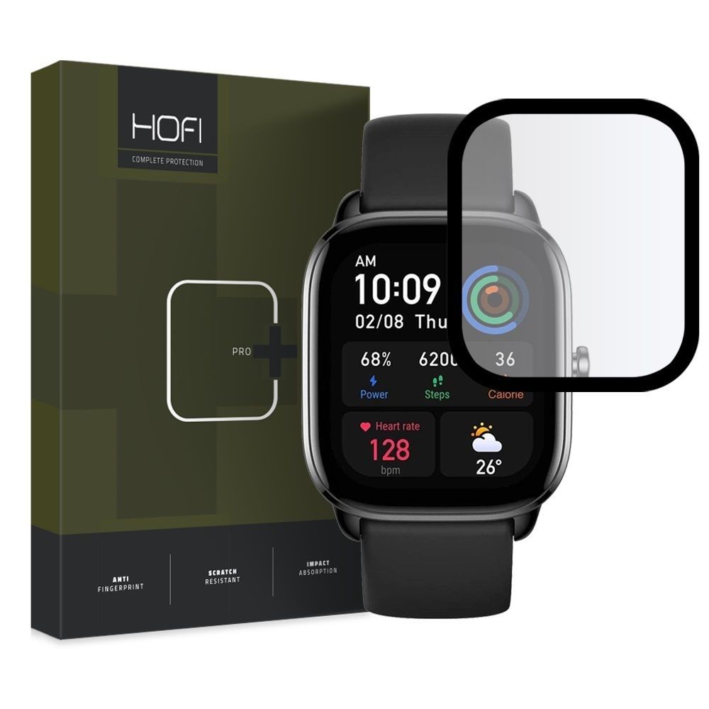 Стъклен протектор Hofi Hybrid Pro+ за Xiaomi Amazfit GTS 4 Mini, Black