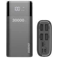 Външна батерия Dudao K8Max PowerBank , 30.000mAh, 4x USB, 4A, Micro USB/ Type C/ Lightning interface, Черен