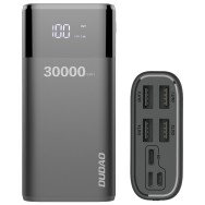 Външна батерия Dudao K8Max PowerBank , 30.000mAh, 4x USB, 4A, Micro USB/ Type C/ Lightning interface, Черен