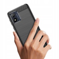 Калъф Tech-Protect TPUcarbon За Samsung Galaxy Motorola Moto E13, Black