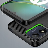 Калъф Tech-Protect TPUcarbon За Samsung Galaxy Motorola Moto E13, Black