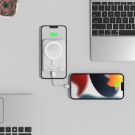 Външна батерия Tech-Protect PB10 Lifemag Magsafe Powerbank, 5000mAh, White