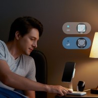 Безжично зарядно ESR Halolock CryoBoost, 3in1, Wireless Charger, Qi, Magnetic MaGsafe, Arctic White