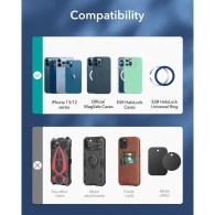 Безжично зарядно ESR Halolock Magnetic MAGSafe Dashboard , Wireless Charger, Qi, Black