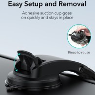 Безжично зарядно ESR Halolock Magnetic MAGSafe Dashboard , Wireless Charger, Qi, Black