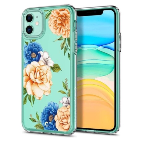 Spigen Ciel дизайнерски удароустойчив кейс за iPhone 11, Blue Floral