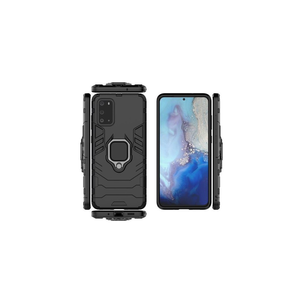 Удароустойчив Калъф с Поставка Ring Armor Kickstand Tough Rugged Cover за Samsung Galaxy S20 Ultra, Черен