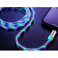 Кабел fixGuard Magnetic LED, Lightning, 1m, Multicolor