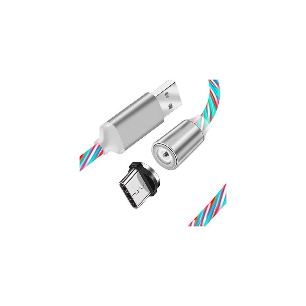 Кабел fixGuard Magnetic LED, Type C, 2m, Multicolor