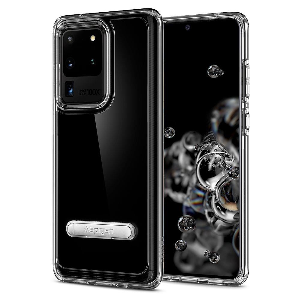 Spigen Ultra Hybrid хибриден кейс с най-висока степен на защита за Samsung Galaxy S20 Ultra, Crystal Clear
