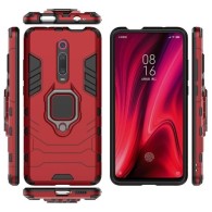 Удароустойчив Калъф с Поставка Ring Armor Kickstand Tough Rugged Cover за  Xiaomi Mi 9T / Xiaomi Mi 9T Pro, Червен