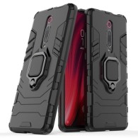 Удароустойчив Калъф с Поставка Ring Armor Kickstand Tough Rugged Cover за  Xiaomi Mi 9T / Xiaomi Mi 9T Pro, Черен