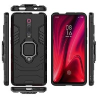 Удароустойчив Калъф с Поставка Ring Armor Kickstand Tough Rugged Cover за  Xiaomi Mi 9T / Xiaomi Mi 9T Pro, Черен