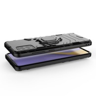 Удароустойчив Калъф с Поставка Ring Armor Kickstand Tough Rugged Cover за Samsung Galaxy A71, Черен