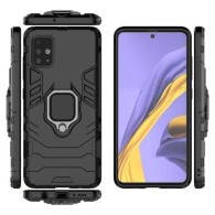 Удароустойчив Калъф с Поставка Ring Armor Kickstand Tough Rugged Cover за Samsung Galaxy A51, Черен