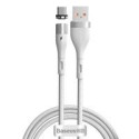 Кабел Baseus Zinc USB - micro USB magnetic data charging cable 1 m 2,1 A white (CAMXC-K02)