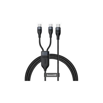 Кабел Baseus Flash Series 2in1 Fast Charging Cable Type-C to C+C 100 W 1,5 m black (CA1T2-C01)