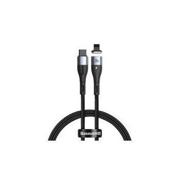 Кабел Baseus Zinc USB Type C - Lightning magnetic data charging cable Power Delivery 20 W 1 m black (CATLXC-01)