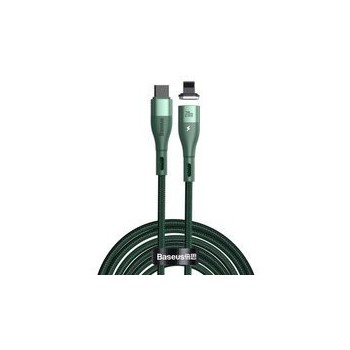 Кабел Baseus Zinc USB Type C - Lightning magnetic data charging cable Power Delivery 20 W 2 m green (CATLXC-A06)