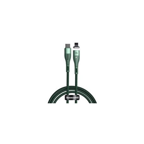 Кабел Baseus Zinc USB Type C - Lightning magnetic data charging cable Power Delivery 20 W 1 m green (CATLXC-06)