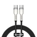 Кабел Baseus Cafule Series Metal Data USB Type C - USB Typ C Cable Power Delivery 100 W (20 V / 5 A) 1 m black (CATJK-C01)