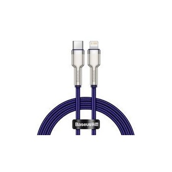 Кабел Baseus Cafule Series Metal Data USB Type C - Lightning Cable Power Delivery 20 W 1 m violet (CATLJK-A05)