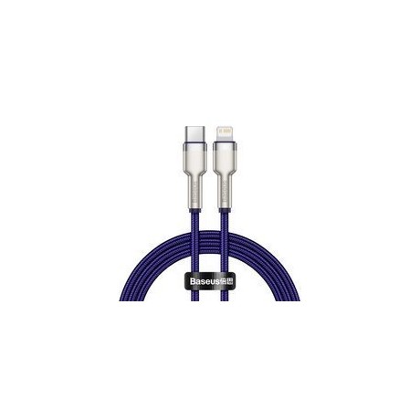 Кабел Baseus Cafule Series Metal Data USB Type C - Lightning Cable Power Delivery 20 W 1 m violet (CATLJK-A05)
